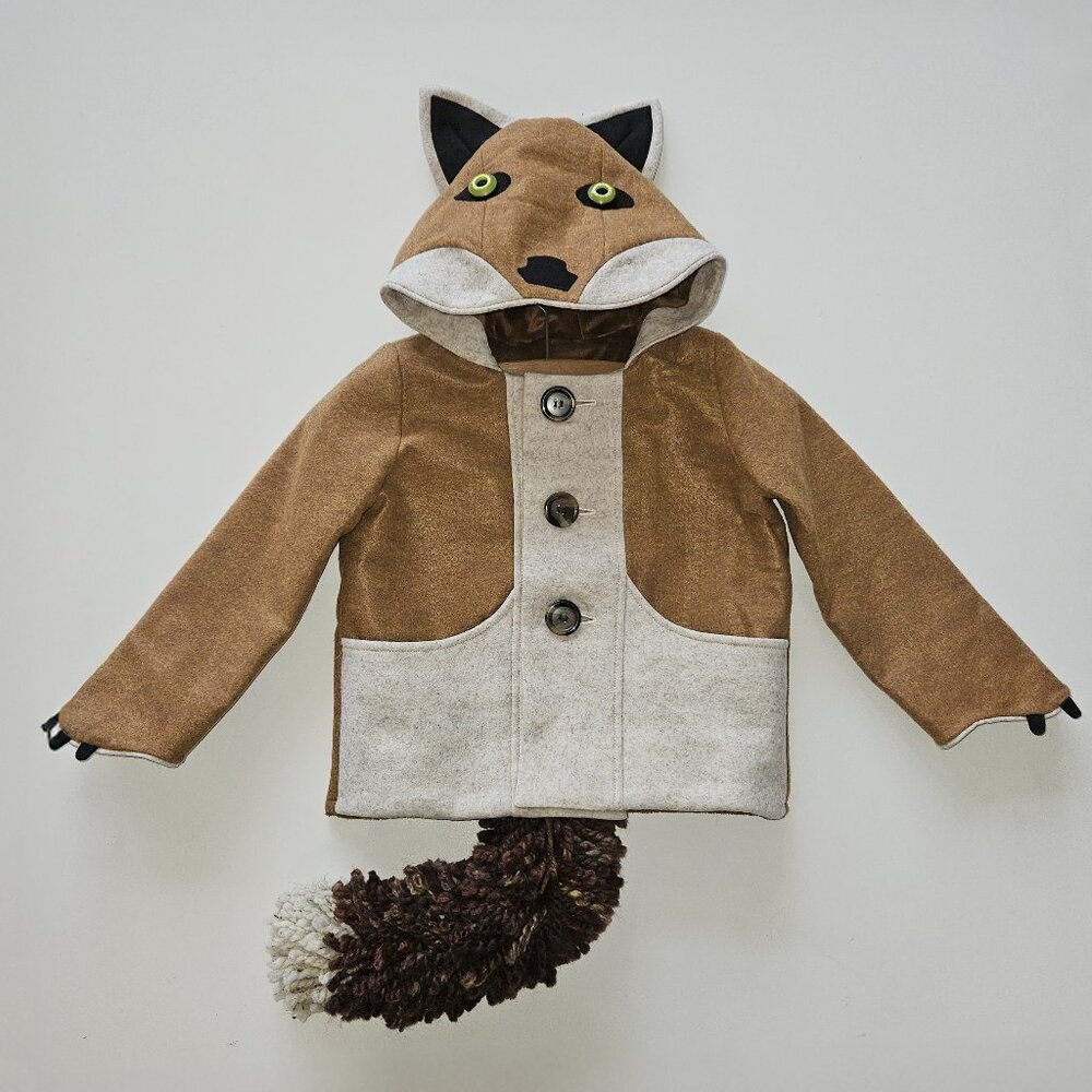 NWT Little Goodall Fantastic Little Fox Coat 🦊 Wool Button Duffle Jacket - 4T
